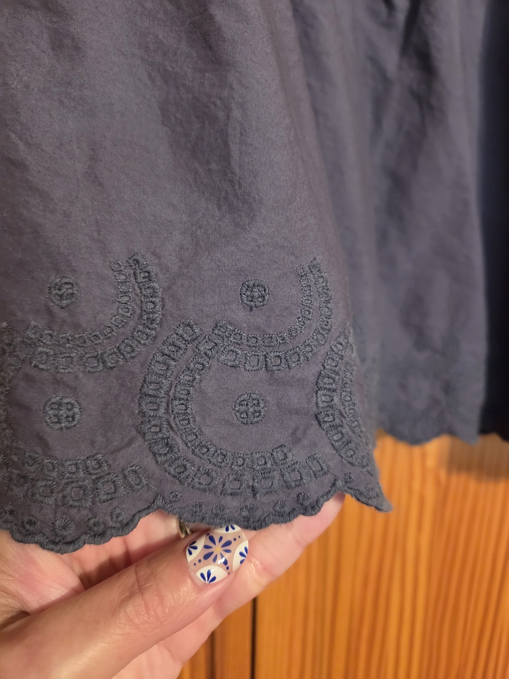 Merona Periwinkle Embroidered Tiered Skirt